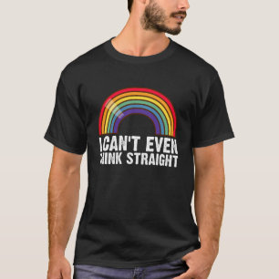 LGBTQプライドマンスにまっすぐ考えられない Tシャツ