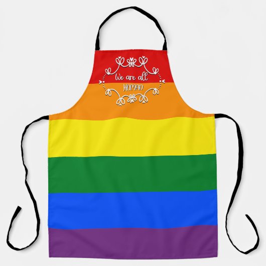 LGBTQプライドマンス 世界はひとつ エプロン (正面)