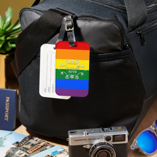 LGBTQプライドマンス 世界はひとつ ラゲッジタグ (正面&裏面)