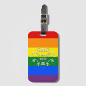 LGBTQプライドマンス 世界はひとつ ラゲッジタグ (正面縦)