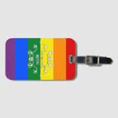 LGBTQプライドマンス 世界はひとつ ラゲッジタグ (正面横)