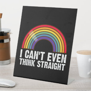 LGBTQプライドマンス 月間 ストレートに考えることさえできない 台座サイン