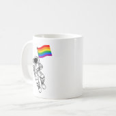 LGBTQプライドムーンマン コーヒーマグカップ (正面左)
