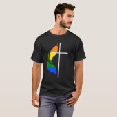 LgbtqプライドメソジストゲイトランスジェンダークリスチャンRa Tシャツ (正面フル)