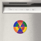 LGBTQプライドモダン幾何学虹 マグネット (インサイチュ (食洗機))