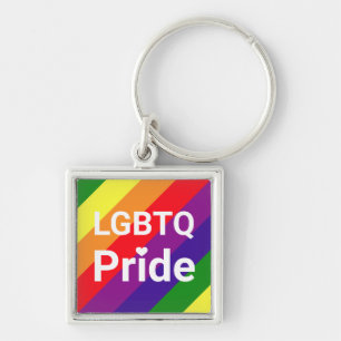 LGBTQプライドレインボーカストライプのラー キーホルダー