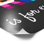 LGBTQプライドレインボーカラータイポグラフィ フォトプリント (角)