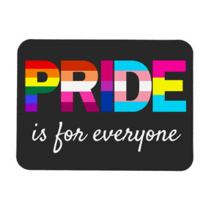 LGBTQプライドレインボーカラータイポグラフィ マグネット