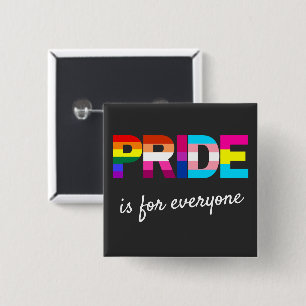 LGBTQプライドレインボーカラータイポグラフィ 缶バッジ