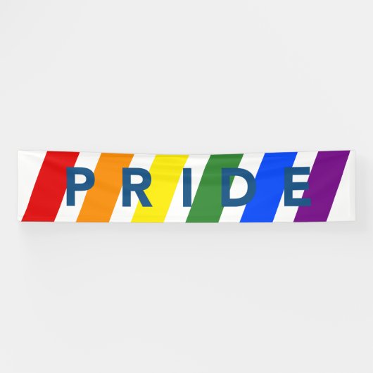 LGBTQプライドレインボーストライプズ 横断幕 (横)