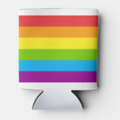 LGBTQプライドレインボーストライプズ 缶クーラー (正面)