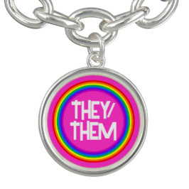 LGBTQプライドレインボーダンボール チャームブレスレット