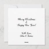 LGBTQプライドレインボーフラッグクリスマススノーフレーク シーズンカード (裏面)