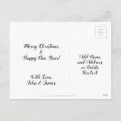 LGBTQプライドレインボーフラッグクリスマスツリー シーズンポストカード (裏面)