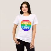 LGBTQプライドレインボーラブアンドサポート トライブレンドＴシャツ (正面全面)
