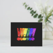 LGBTQプライド感嘆符 ポストカード (スタンド正面)