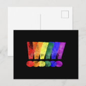LGBTQプライド感嘆符 ポストカード (正面/裏面)