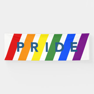 LGBTQプライド斜めレインボーストライプズバナー 横断幕