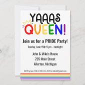 LGBTQプライド月間パーティー招待状 招待状 (正面)