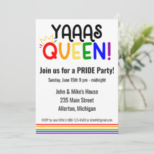 LGBTQプライド月間パーティー招待状 招待状