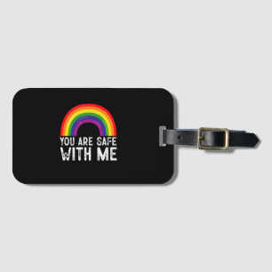 LGBTQプライド月間 レインボー You Are Safe With Me ラゲッジタグ