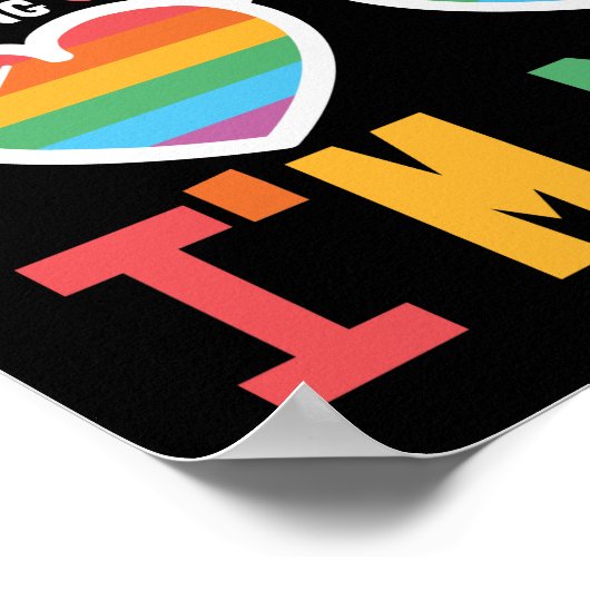 LGBTQプライド私が正しくない事を一つ得よう ポスター (角)