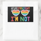 LGBTQプライド私が正しくない事を一つ得よう 長方形シール (バッグ)