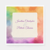 LGBTQプライド結婚の愛はラブレインボー スタンダードランチョンナプキン (正面)