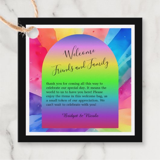 lgbtqプライド結婚ズ フェイバータグ (正面)