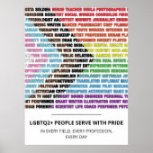 LGBTQプライド職業ワードクラウドポスター ポスター (正面)