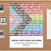 LGBTQプライド職業ワードクラウドポスター ポスター