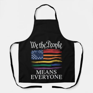 LGBTQプライド すべての人に平等を We The People Means Everyone エプロン