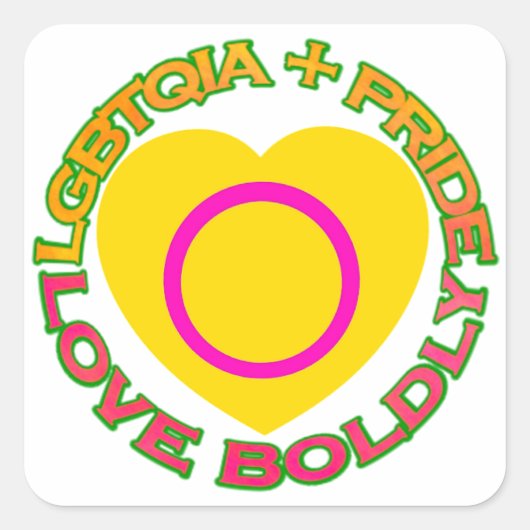 LGBTQプライド スクエアシール (正面)