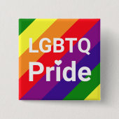 LGBTQプライド レインボー6色ストライプ 缶バッジ (正面)