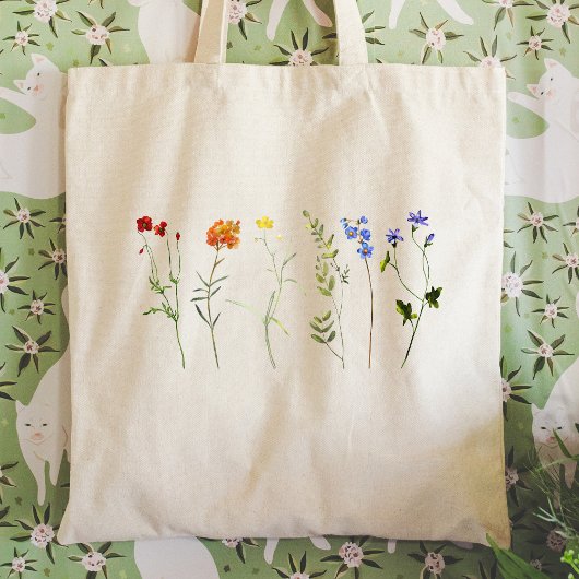 LGBTQプライド 野の花 レインボー トートバッグ