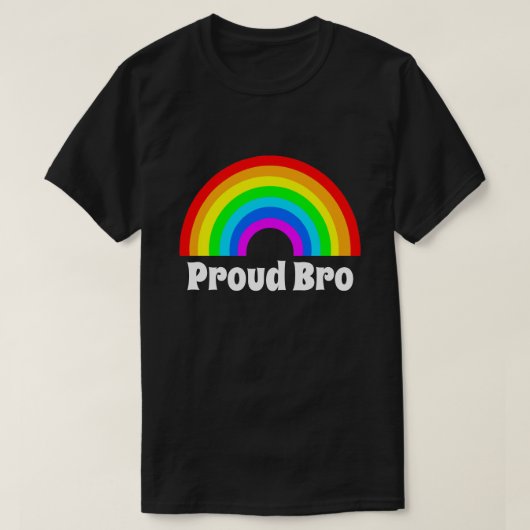 LGBTQプライド PROUD BRO BROTHER Tシャツ (デザイン正面)