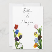 LGBTQプラスチューリップ結婚花 招待状 (裏面)