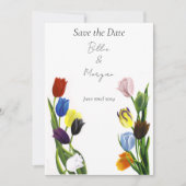 LGBTQプラスチューリップ花 セーブザデート (正面)