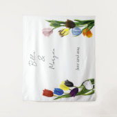 LGBTQプラスチューリップ花 タペストリー (正面)