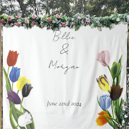 LGBTQプラスチューリップ花 タペストリー