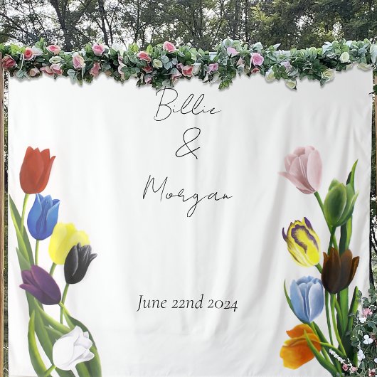 LGBTQプラスチューリップ花 タペストリー