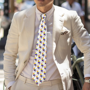 LGBTQプラスチューリップ花 ネクタイ