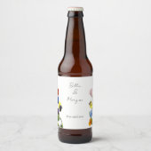 LGBTQプラスチューリップ花 ビールラベル (正面)