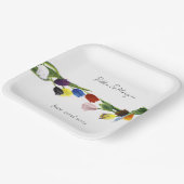 LGBTQプラスチューリップ花 ペーパープレート (傾斜あり)