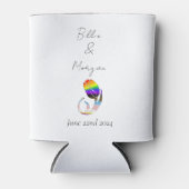 LGBTQプラスチューリップ花 缶クーラー (正面)