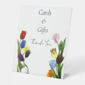 LGBTQプラス チューリップ 花 カード & ギフト 台座サイン (正面)