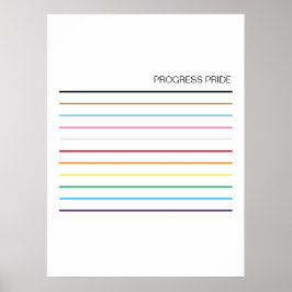 LGBTQプレーンプライドレインボーカラーズプログレスプライド ポスター