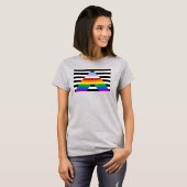 LGBTQプログレスアリープライド国旗 Tシャツ (正面フル)