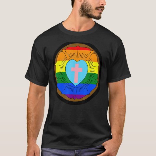 Lgbtqプログレスプライドルターバラゲイトランスジェンダー Tシャツ (正面)