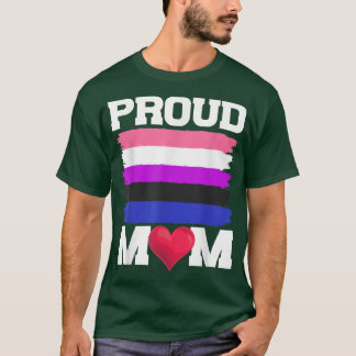 LGBTQママ誇りを持ったゲンダー流体プライド月同性愛者エクア Tシャツ